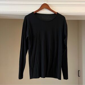 Alo Scoop Neck Long Sleeve, Men’s Small, Black